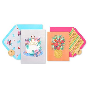 Imagem de Papyrus Cartões de aniversário, bolo e abacaxi (2 unidades)