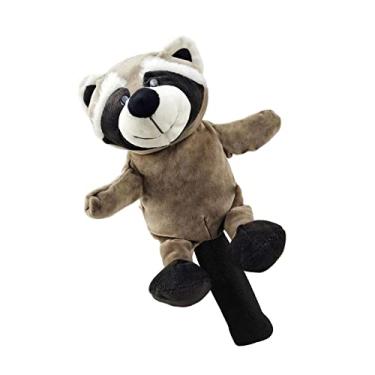 Imagem de YIJU Capa de pelúcia para taco de golfe à poeira dos desenhos animados manga protetora de madeira driver capa de cabeça animal de, Guaxinim