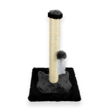 Imagem de Arranhador de Sisal para Gato Poste Brinquedo com Base 50cm Cinza