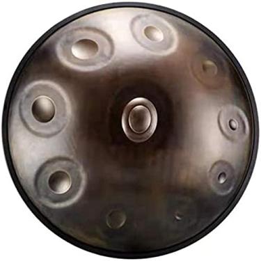 Imagem de Tambor Handpan 22 polegadas 9 notas /10 notas D Tambor de língua de aço menor Tambor de mão Instrumento de percussão de tambor etéreo com suporte de bateria, baquetas, bolsa de tambor para