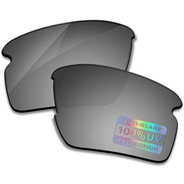 Imagem de Bowyer Lentes de reposição polarizadas para óculos de sol Oakley Flak 2.0 XL OO9188 - Espelho de titânio