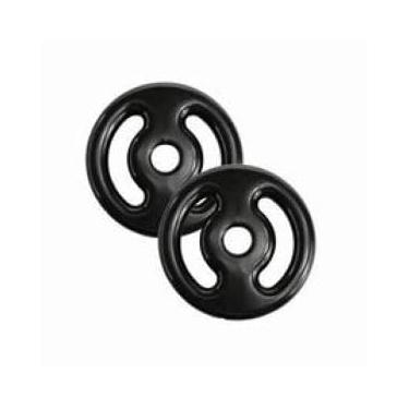 Imagem de Par de Anilha Vazada Emborrachada 10Kg Academia Musculação Fisioterapia