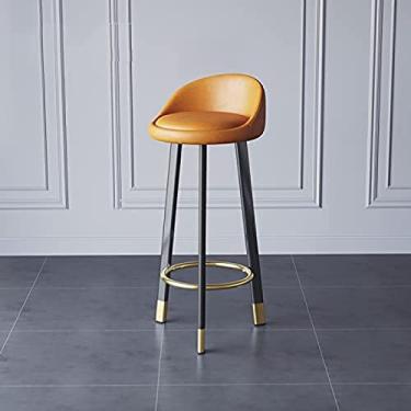 Imagem de Banqueta de bar com altura contrária, cadeiras de bar modernas, 60/70/80cm, bancos de cozinha com encosto redondo, acolchoados para ilha, bar doméstico, a, 70cm