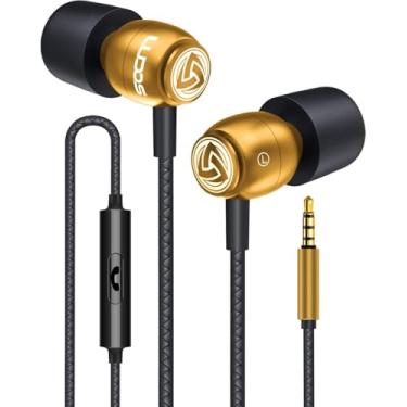 Imagem de LUDOS Fones de ouvido intra-auriculares Clamor com fio, 5 anos de garantia, fones de ouvido com microfone, fones de ouvido com isolamento de ruído, espuma de memória para iPhone, Samsung, estudantes