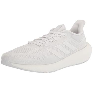Imagem de adidas Tênis de corrida unissex Pureboost 22, Branco/Preto, 6.5 Women/5.5 Men