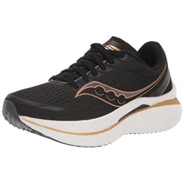 Imagem de Saucony Tênis de corrida feminino Endorphin Speed 3, Preto/dourado, 11
