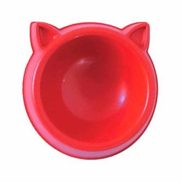 Imagem de Comedouro DuraPets Luxo Vermelho para Gatos 100ml
