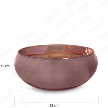 Imagem de Vaso de Vidro Margot Pequeno Espelhado Rose 28x13 - Tem Flores