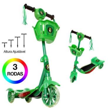 Imagem de Brinquedo Patinete Infantil Ben 10 3 Rodas Com Luz E Som - Zein