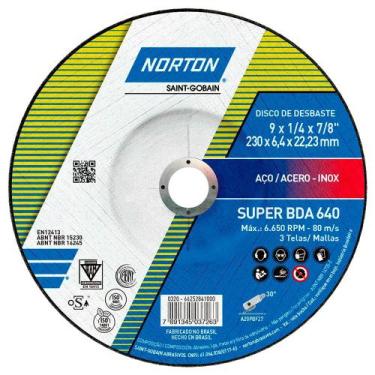Imagem de Disco de Desbaste Norton Super BDA640, 230 x 6,4 x 22,23 mm