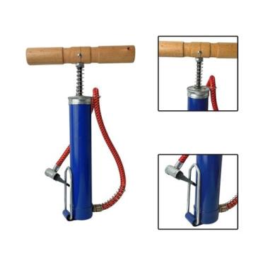 Imagem de Bomba De Ar Manual Encher Inflar Pneus Bicicleta Moto 21 cm - EDA