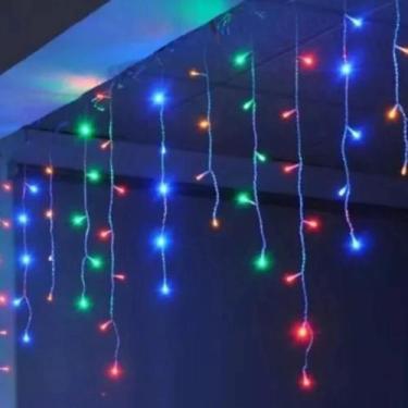 Imagem de Cascata De Luz Pisca-Pisca 300 LEDs 220V Decoração Natalina Com Efeito