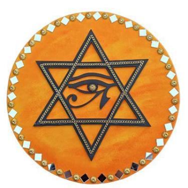 Imagem de Mandala Estrela de Davi / Olho de Hórus 26cm - Aqui Tem Magia