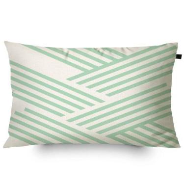 Imagem de Almofada Retangular Algodão Serigrafada Aram 30x50cm Tiffany - FASTLAR