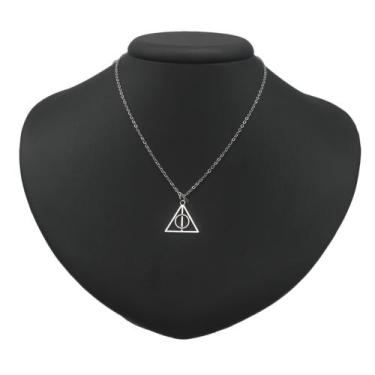 Imagem de colar corrente masculina feminina mini pingente reliquias da morte har