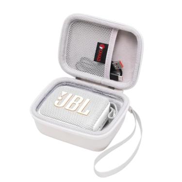 Imagem de XANAD Capa rígida para alto-falante Bluetooth portátil JBL GO 4/GO 3 – Bolsa protetora para viagem (branca)