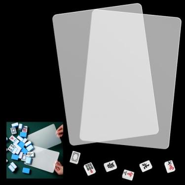 Imagem de Seenelling 2 Pcs Mahjong Tile Mixer Mahjong Shuffler for Mixing and Shuffling Tiles Plastic Mahjong Accessories Gifts for Mahjong Lovers Playing Mahjong Game, Clear