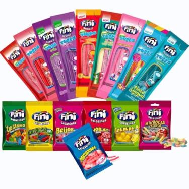 Imagem de Kit Fini com 60 pacotes de Balas tubes gelatina Sortidas 15g