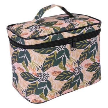 Imagem de Necessaire Feminina Grande Ls Bolsas Floral Verde - L S BOLSAS E MOCHI
