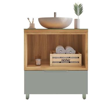 Imagem de Gabinete De Banheiro Com Caixa Organizadora Marquesa Nesher Nature/verde