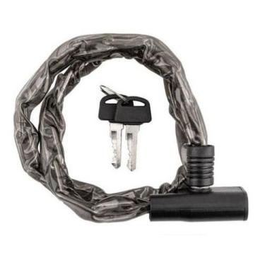 Imagem de Cadeado Corrente Bike Com Chave 80cm Aço Biciclet Resistente - Yamada