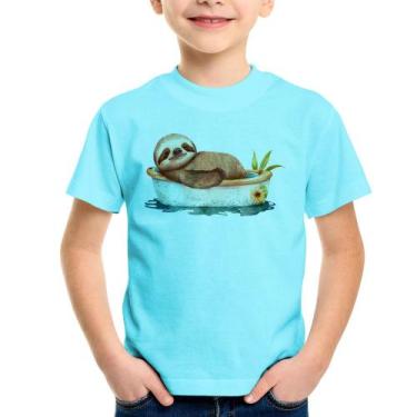 Imagem de Camiseta Infantil Ursinho Panda Relaxando Na Piscina - Foca na Moda, A