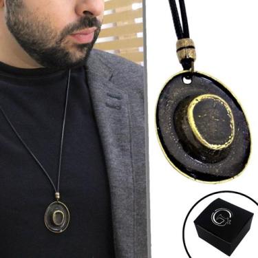 Imagem de Colar de Couro Ajustável Country Chapéu Cavalo - GRANADO ACESSÓRIOS