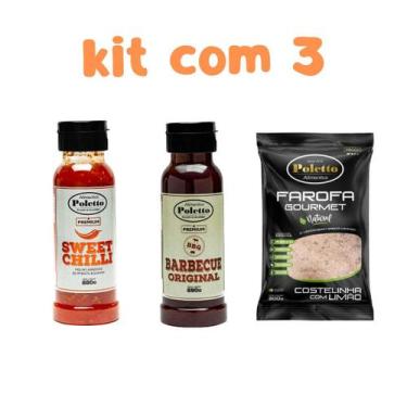 Imagem de Kit 3 un Barbecue Pimenta Biquinho Farofa Costelinha com Limão - Polet