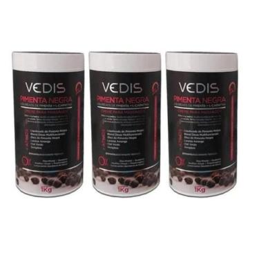 Imagem de Kit 3 Creme Pimenta Negra Vedis Para Massagem Modeladora - Podery