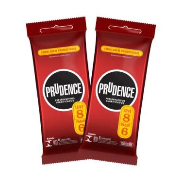 Imagem de Kit 2 Unidades Preservativo Prudence Lubrificado Clássico - Leve 8 e P