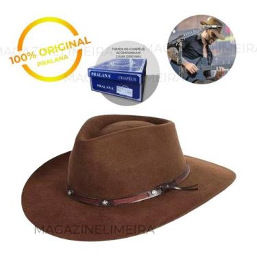 Imagem de Chapeu Pralana 5x Campo Aba 7,5 Marrom Gustavo Lima  - Pralana 5 x cam