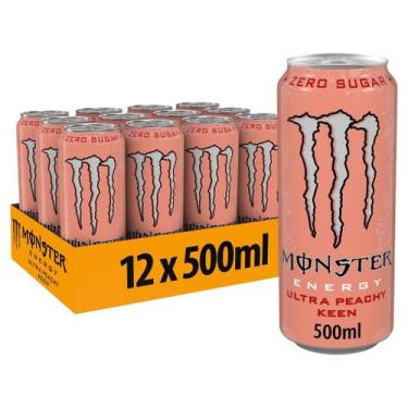 Imagem de Energético Monster Ultra Peachy Keen Pack C/6 Und 473 Ml