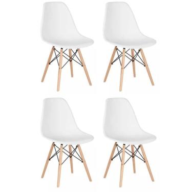 Imagem de Conjunto 4 Cadeiras Eames Eiffel Dkr Movescan Branca
