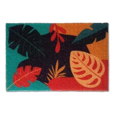 Imagem de Capacho Vinílico Estampado Antiderrapante 60x40cm Desenho Do Tecido Fo