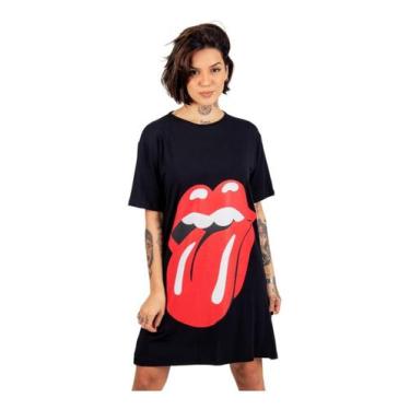 Imagem de Vestido T-shirt Stones - Preto - Deliriyou, P, Preto