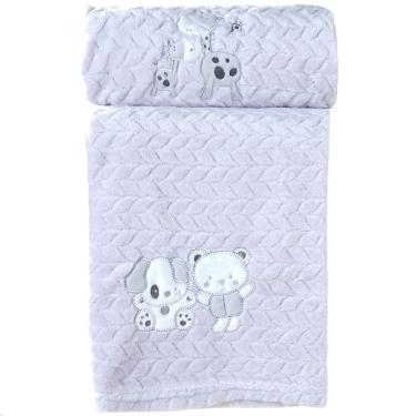 Imagem de Cobertor Bebê Fluffy 110x90 com Aplique Bordado