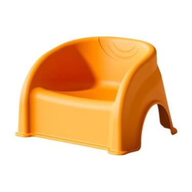 Imagem de DimyFew Cadeira infantil Banco infantil Apoio para os pés ergonômico estável Banco leve para sapatos Apoio para os pés para banheiro Quarto Entrada Berçário, Laranja
