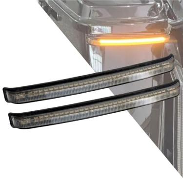 Imagem de HDBUBALUS Luzes sequenciais de seta de seta para motocicleta, luz traseira de freio de corrida apta para Harley Touring Street Gilde Road Gilde Road King Electra Glide Ultra Limited 2008-2012