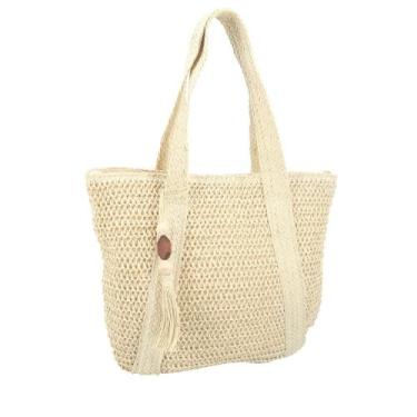 Imagem de Bolsa de Praia palha Nelly Bauarte, Bege