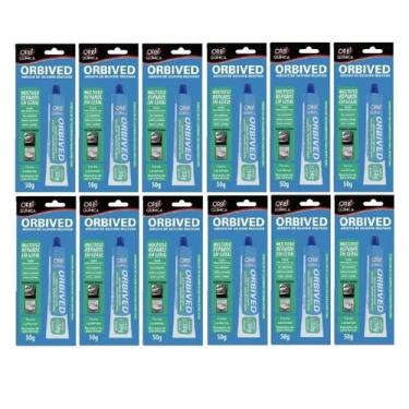 Imagem de Kit 12 Un Silicone Acético Incolor Bisnaga 50g Orbi ORB5542