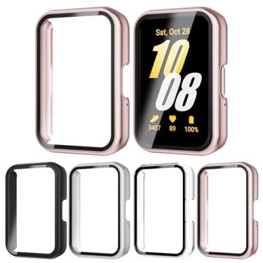 Imagem de Pacote com 4 capas protetoras de tela Rc-Z para Samsung Galaxy Fit 3, capa protetora de policarbonato rígido para substituição de para-choques para 3 mulheres e homens