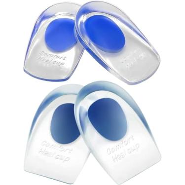Imagem de Kit 2 Pares Palmilha Calcanheira De Gel Silicone Protetora de Calcanhar Calçado Sapato Conforto e Alívio de Dor Calcanheira Em Gel Para Esporão De Calcâneo E Esporte Anti Impacto- Linha Premium