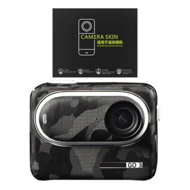 Imagem de uconsmimo Película de câmera para Insta 360 Go 3 Adesivo protetor camuflagem preta decalques para Insta360 Go 3 película totalmente embrulhada proteção anti-arranhões