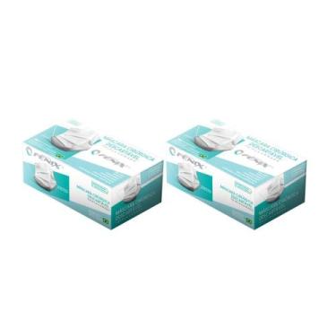 Imagem de Combo mascara fenix adulto branca 100 unidades