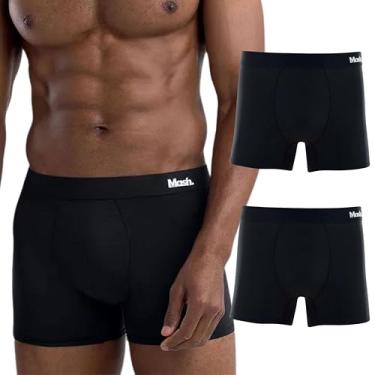 Imagem de MASH Kit 2 Cuecas Boxer Toque Gelado Microfibra Poliamida Esportiva Dry Fit Minimalista, 2 Preto, M