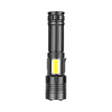 Imagem de Lanterna Tática Super Brilhante De Alto Lúmen P90 Com Zoom LED COB Luz