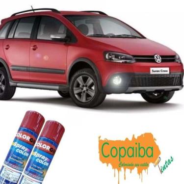 Imagem de Tinta Spray Automotiva (VERMELHO LISO) NA COR DO SEU CARRO 300ml Feita