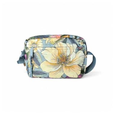 Imagem de Bolsa Transversal Ziriguidum Farm Romance em Flor, Estampa Floral, Azul