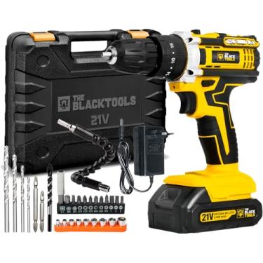 Imagem de Parafusadeira E Furadeira Impacto The Black Tools Tb-21pw 21v 3/8 Cor Amarelo Frequência 50/60 Hz 110v/220v