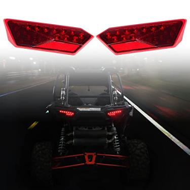 Imagem de Par de lâmpadas traseiras de LED compatíveis com Polaris 2014-2016 RZR 1000 900 XP 4 TURBO (vermelho)